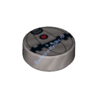 Деталь Лего Плитка Круглая 1 х 1 С Рисунком Цвет Перламутрово-Светло-Серый