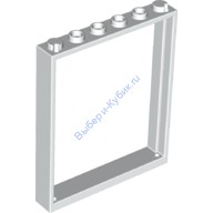 Деталь Лего Окно 1 х 6 х 6 Плоское Цвет Белый