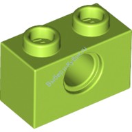 Деталь Лего Техник Кубик 1 х 2 С Отверстием Цвет Лайм
