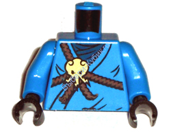 Деталь Лего Торс С Рисунком Цвет Синий