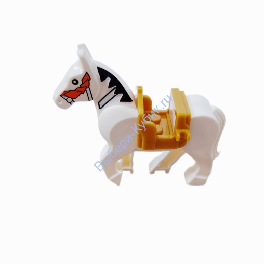 Деталь Аналог Совместимый С Лего Лошадь С Седлом Цвет Белый