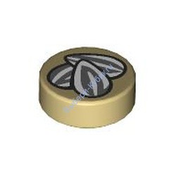 Деталь Лего Плитка Круглая 1 х 1 С Рисунком Цвет Песочный