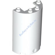 Деталь Лего Половина Цилиндра 2 х 4 х 5 С 1 х 2 Вырезом Цвет Белый