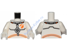 Деталь Лего Торс С Рисунком Цвет Белый