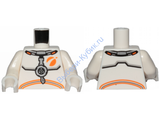 Деталь Лего Торс С Рисунком Цвет Белый