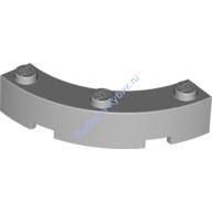 Деталь Лего Кубик Круглый Угол 4 х 4 С Тремя Шляпками Цвет Светло-Серый