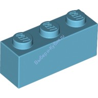 Деталь Лего Кубик 1 х 3 Цвет Умеренно-Лазурный