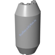 Деталь Лего Половина Цилиндра 3 х 6 х 10 С 1 х 2 Вырезом Цвет Светло-Серый