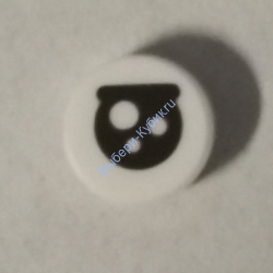 Деталь Лего Плитка Круглая 1 х 1 С Рисунком Цвет Белый