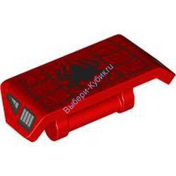 Деталь Лего Спойлер 2 х 4 С Ручкой С Рисунком Цвет Красный