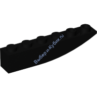 Деталь Лего Скос Изогнутый 6 х 1 Перевернутый Цвет Черный