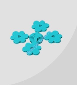 Деталь Аналог Совместимый С Лего Цветок Маленький 4 Шт Цвет Темно-Лазурный