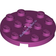 Деталь Лего Пластина Круглая 4 х 4 С Отверстием Цвет Маджента