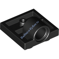 Деталь Лего Пластина 2 х 2 С Отверстием Под Пин Под Пластиной Цвет Черный