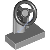 Деталь Лего Рулевая Колонка 1 х 2 С Черным Рулевым Колесом Цвет Светло-Серый