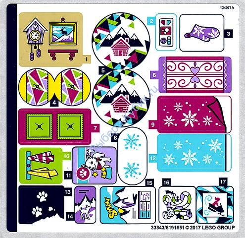 Наклейки К Набору Лего 41323 - (33843/6191651)