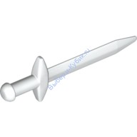 Деталь Лего Большой Меч Заостренный С Толстым Поперечным Щитом Цвет Белый