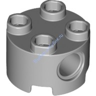 Деталь Лего Кубик Круглый 2 х 2 С Пин Отверстиями Цвет Светло-Серый