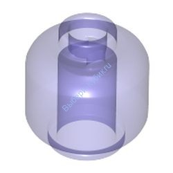 Деталь Лего Голова Минифигурки Однотонный Штырек С Отверстием Цвет Прозрачно-Фиолетовый