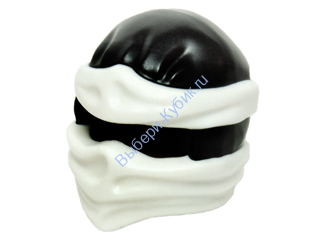Деталь Лего Шлем С Белой Повязкой Цвет Черный