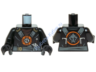 Деталь Лего Торс С Рисунком Цвет Черный