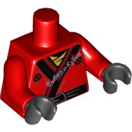 Деталь Лего Торс С Рисунком Цвет Красный