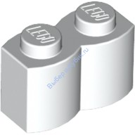 Деталь Лего Кубик Модифицированный 1 х 2 Бревно Цвет Белый