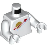 Деталь Лего Торс С Рисунком Цвет Белый