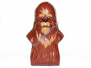 Деталь Лего Голова Модифицированная Вуки Цвет Коричневый