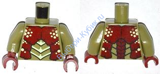 Деталь Лего Торс С Рисунком Цвет Оливковый Зеленый