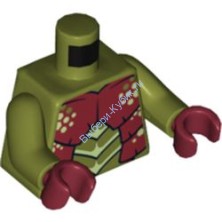 Деталь Лего Торс С Рисунком Цвет Оливковый Зеленый