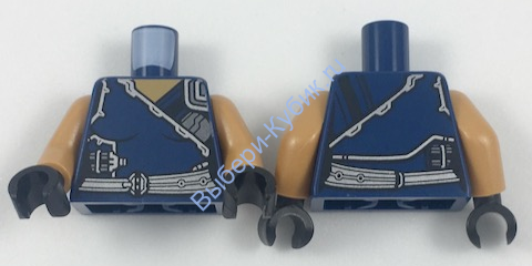 Деталь Лего Торс С Рисунком Цвет Темно-Синий
