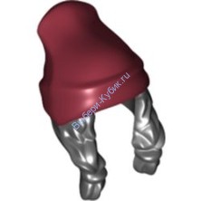 Деталь Лего Волосы Косички С Шапкой Цвет Черный