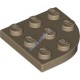 Деталь Лего Пластина Круглая Угол 3 х 3 Цвет Темно-Песочный