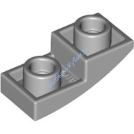 Деталь Лего Скос Изогнутый 2 x 1 x 2/3 Перевернутый Цвет Светло-Серый