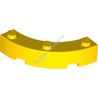 Деталь Лего Кубик Круглый Угол 4 х 4 С Тремя Штырьками Цвет Желтый