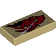 Деталь Лего Плитка 1 х 2 Паук Цвет Песочный