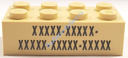 Деталь Лего Кубик С Рисунком 2 х 4 Minecraft 21151 Цвет Песочный