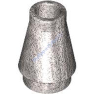 Деталь Лего Конус 1 х 1 С Верхним Пазом Цвет Металлический Серебрянный