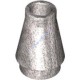 Деталь Лего Конус 1 х 1 С Верхним Пазом Цвет Металлический Серебрянный