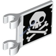 Деталь Лего Флаг 2 х 2 Квадратный С Рисунком Цвет Белый