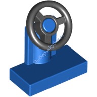 Деталь Лего Рулевая Колонка 1 х 2 С Черным Рулевым Колесом Цвет Синий
