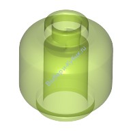 Деталь Лего Голова Минифигурки Цвет Прозрачно-Ярко-Зеленый