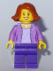 Mom - Medium Lavender Jacket over Lavender Shirt, Dark Purple Legs, Dark Orange Short Hair Swept Sideways (31068)