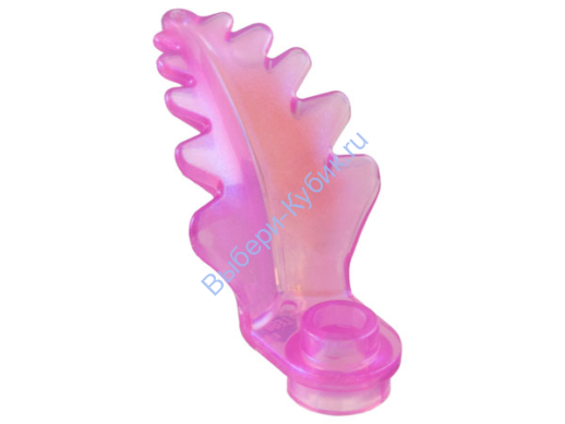 Деталь Лего Растение 1 x 1 Цвет Прозрачно-Розовый Сатин