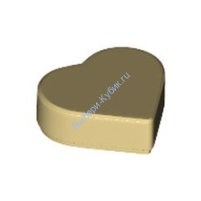 Деталь Лего Плитка Круглая 1 х 1 Сердце Цвет Песочный