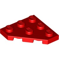 Деталь Лего Пластина Клин 3 х 3 Обрезанный Угол Цвет Красный