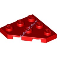 Деталь Лего Пластина Клин 3 х 3 Обрезанный Угол Цвет Красный
