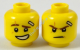Деталь Лего Голова Минифигурки Двусторонняя Цвет Желтый