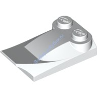 Деталь Лего Кубик Модифицированный 3 x 2 x 2/3 С Двумя Штырьками И Наконечником Крыла Цвет Белый